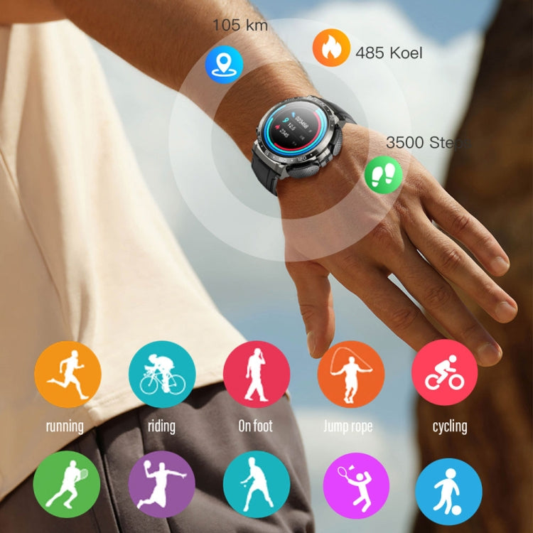 M68 Plus 1,52 Zoll runder Bildschirm 2 in 1 Bluetooth-Kopfhörer-Smartwatch, 512 MB Speicher, unterstützt Gesundheitsüberwachung