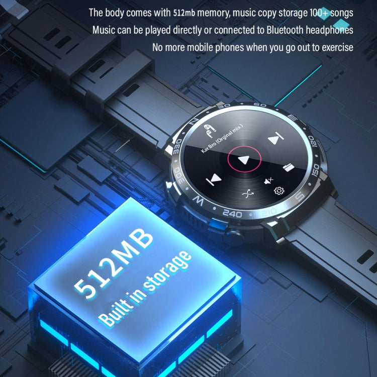 M68 Plus 1,52 Zoll runder Bildschirm 2 in 1 Bluetooth-Kopfhörer-Smartwatch, 512 MB Speicher, unterstützt Gesundheitsüberwachung