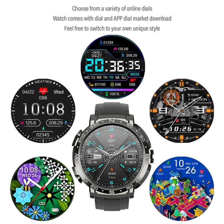 M68 Plus 1,52 Zoll runder Bildschirm 2 in 1 Bluetooth-Kopfhörer-Smartwatch, 512 MB Speicher, unterstützt Gesundheitsüberwachung