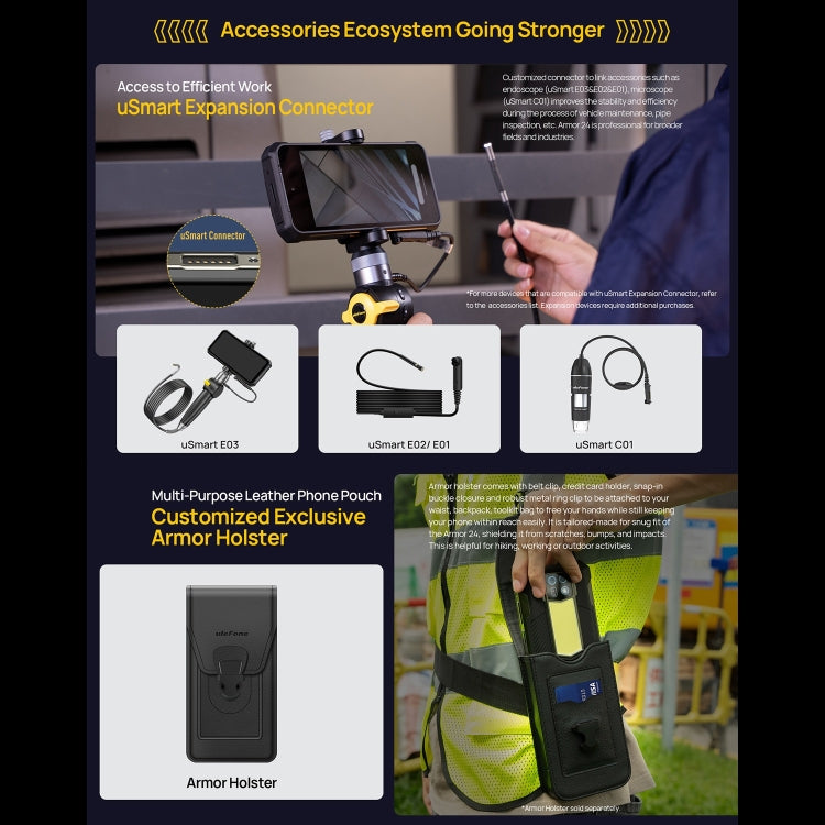 Ulefone Armor 24, robustes Telefon, seitlicher Fingerabdruck, 22000 mAh, 6,78 Zoll Android 13 MediaTek Helio G96 Octa Core, Netzwerk: 4G, NFC