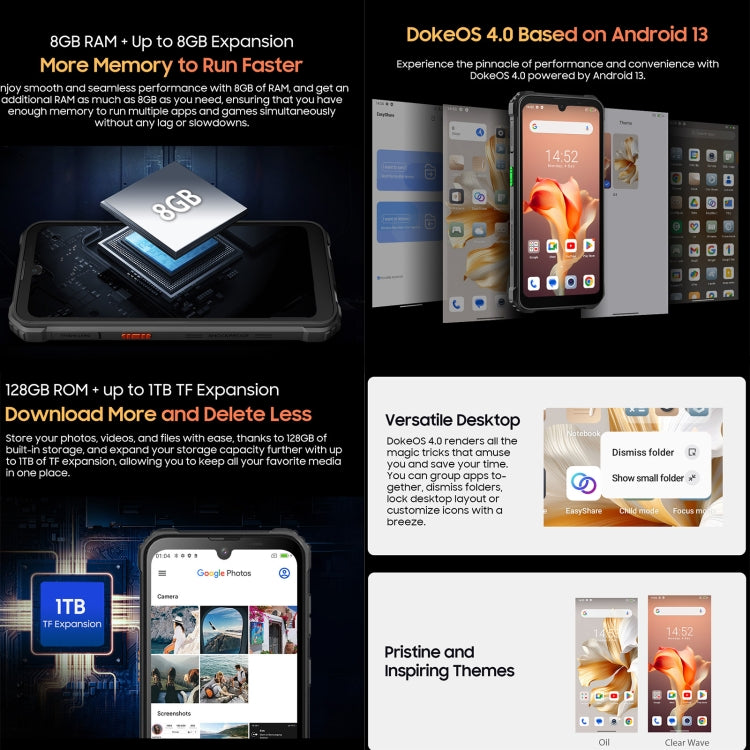 Blackview BV5300 Plus, IP68/IP69K/MIL-STD-810H, 6,1 Zoll Android 13 MediaTek Helio G72 Octa Core, Netzwerk: 4G, OTG