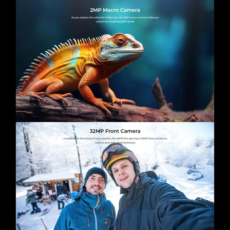 Oukitel WP33 Pro, IP68/IP69K, Fingerabdruckerkennung, 22000 mAh, 6,6 Zoll MediaTek Dimensity 6100+ Octa-Core, NFC, OTG, Netzwerk: 5G