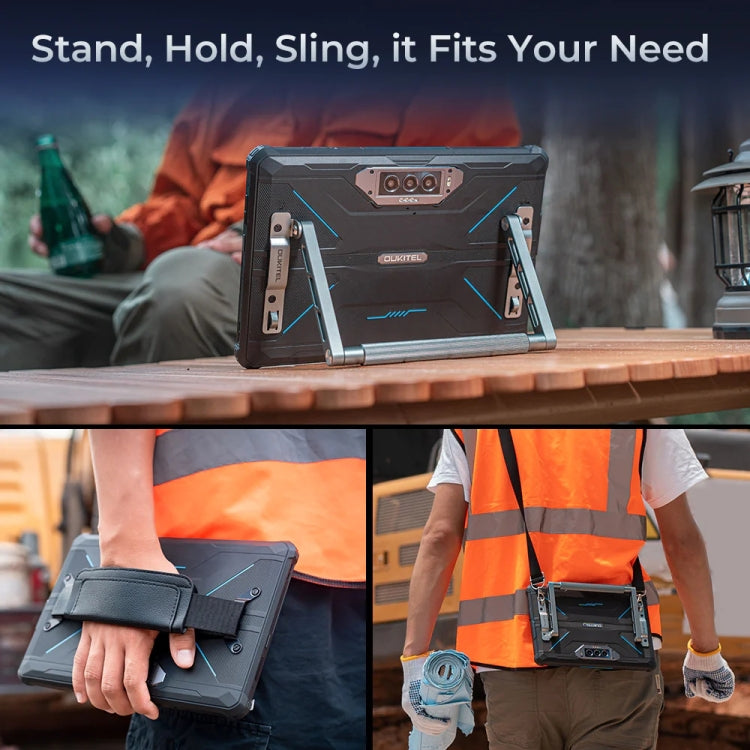 OUKITEL RT7 TITAN 4G Netzwerk IP68/IP69K Robustes Tablet, 10,1 Zoll Android 13 MediaTek MT8788 Octa Core Unterstützung Dual SIM, EU-Stecker, RT7 4G 8GB+256GB