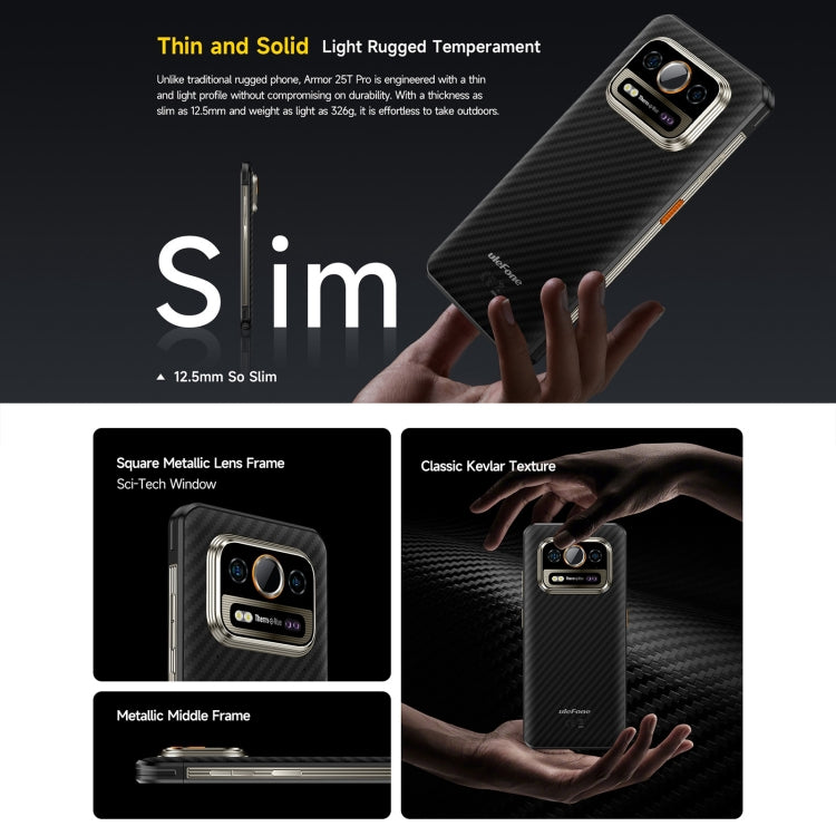 Robustes Ulefone Armor 25T Pro-Telefon, Wärmebildgebung, 6,78 Zoll Android 14 MediaTek Dimensity 6300 Octa Core, Netzwerk: 5G, NFC