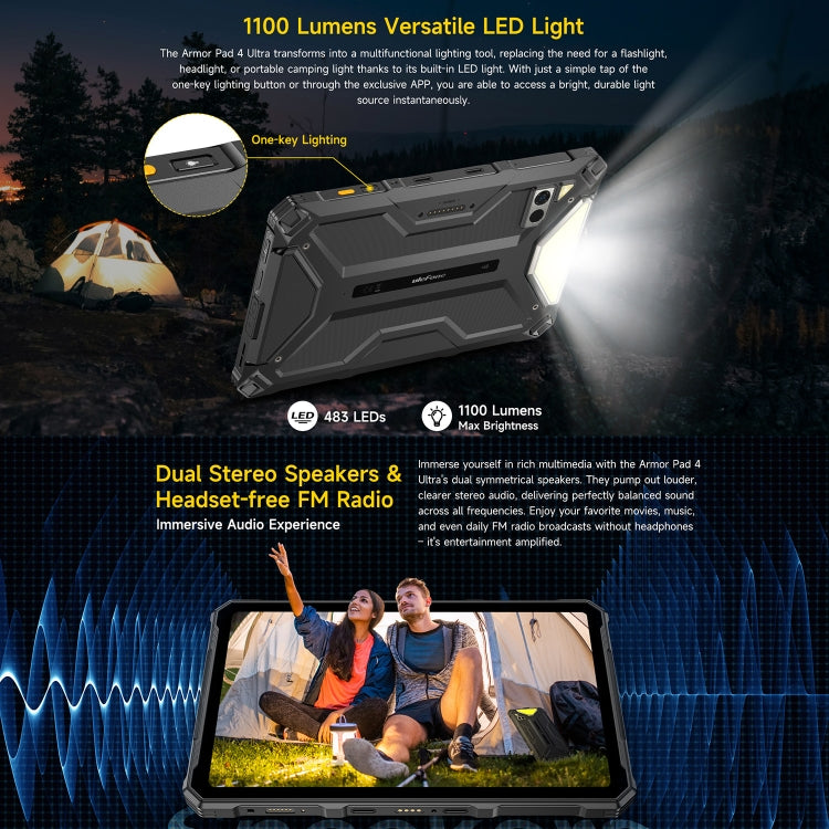 Ulefone Armor Pad 4 Ultra Thermal Version Robustes Tablet, 8 GB + 256 GB