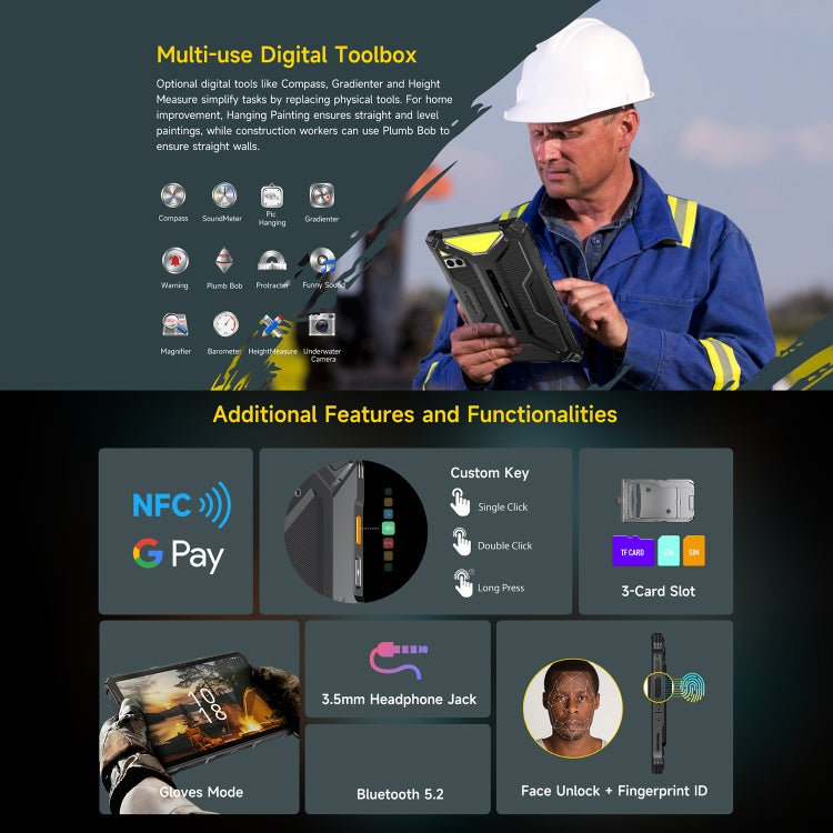 Ulefone Armor Pad 4 Ultra Thermal Version Robustes Tablet, 8 GB + 256 GB