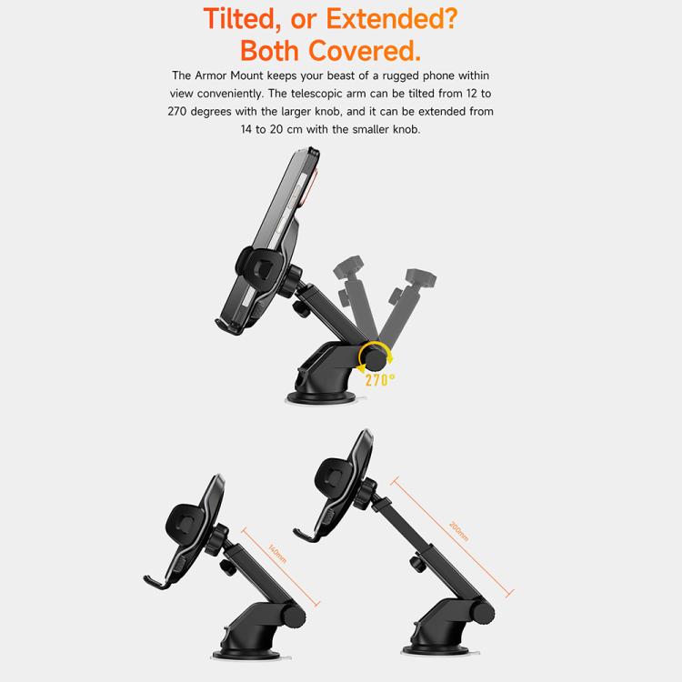 Ulefone UAN04 Armor Mount Autotelefonhalter, verbessertes Modell