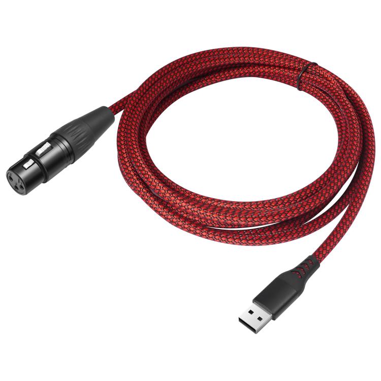 USB-A auf XLR-Buchse Audiokabel für dynamische Mikrofone, 1 m, 2 m, 3 m