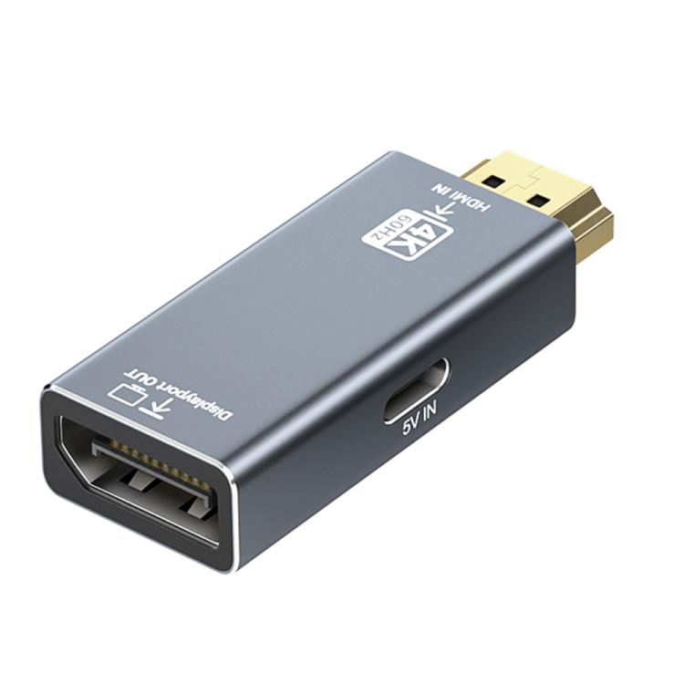 4K 60Hz HDMI-Stecker auf DP-Buchse HD-Adapter (Grau)