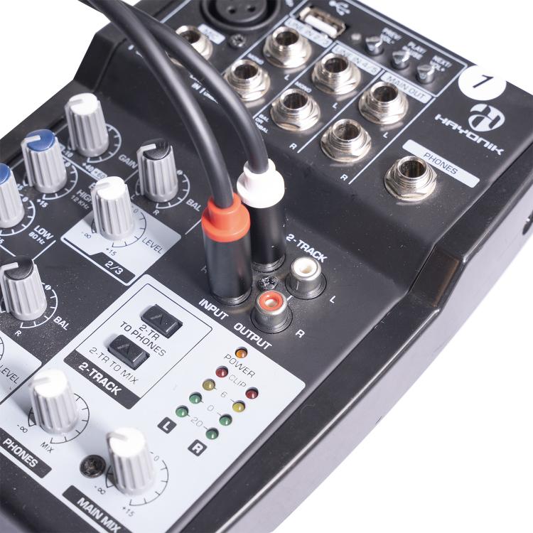 2 RCA to 2x6.35mm Male Mixing Consoles Audio Connection Cables, 1.5m, 3m, 5m