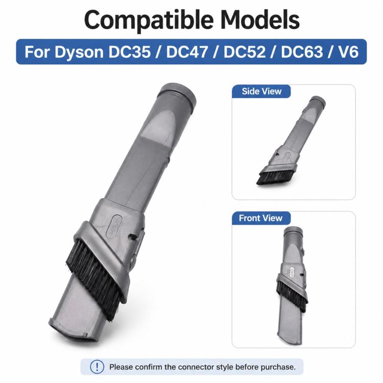 Zubehör für Dyson V6 / DC35 / DC47 / DC52 / DC63 Staubsauger, Retractable Stiff Bristle Narrow Brush Head