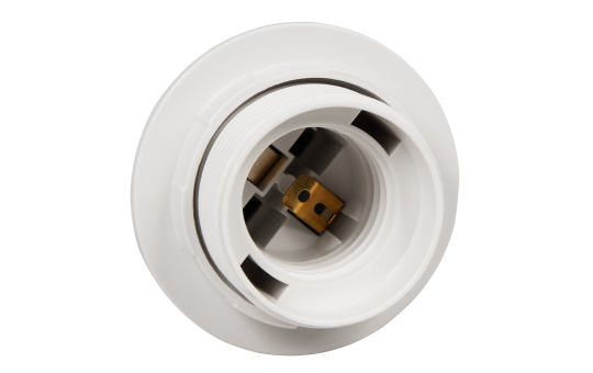 EURO-NETZKABEL MIT SCHNURSCHALTER UND E27 FASSUNG, 3,5M, Weiss/Schwarz