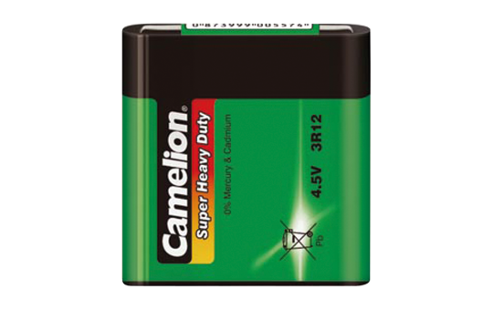 FLACHBATTERIE CAMELION SUPER HEAVY DUTY 4,5 V, TYP 3R12