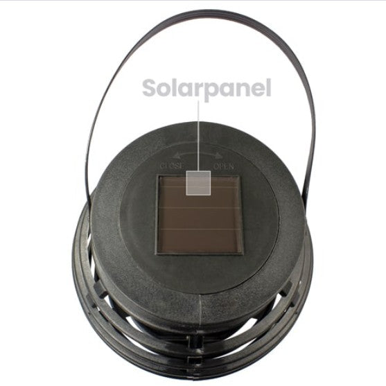 GRUNDIG LED-Solarlaterne Polyrattan, Kerzenform mit Flackereffekt, orange Flamme, Außenlampe für Garten, Terrasse