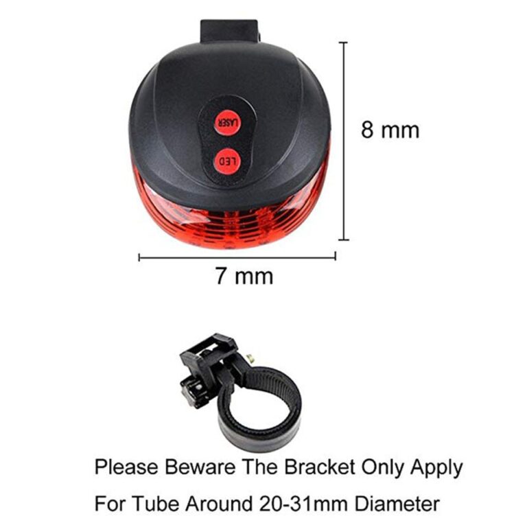 Rückwärts Laser-Fahrrad-Licht mit Sicherheitswarnung Rot oder Blau