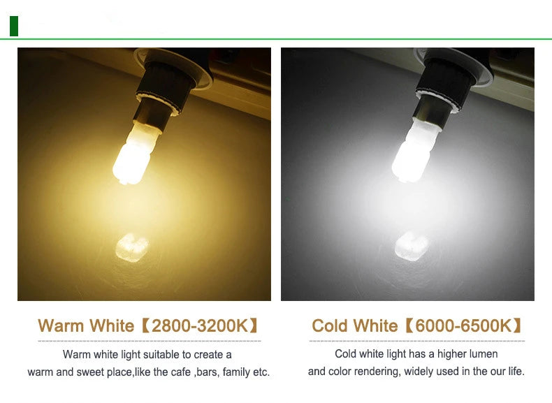 5Watt LED Birne G9 Dimmbar AC 110V/220V Kaltweisses Licht