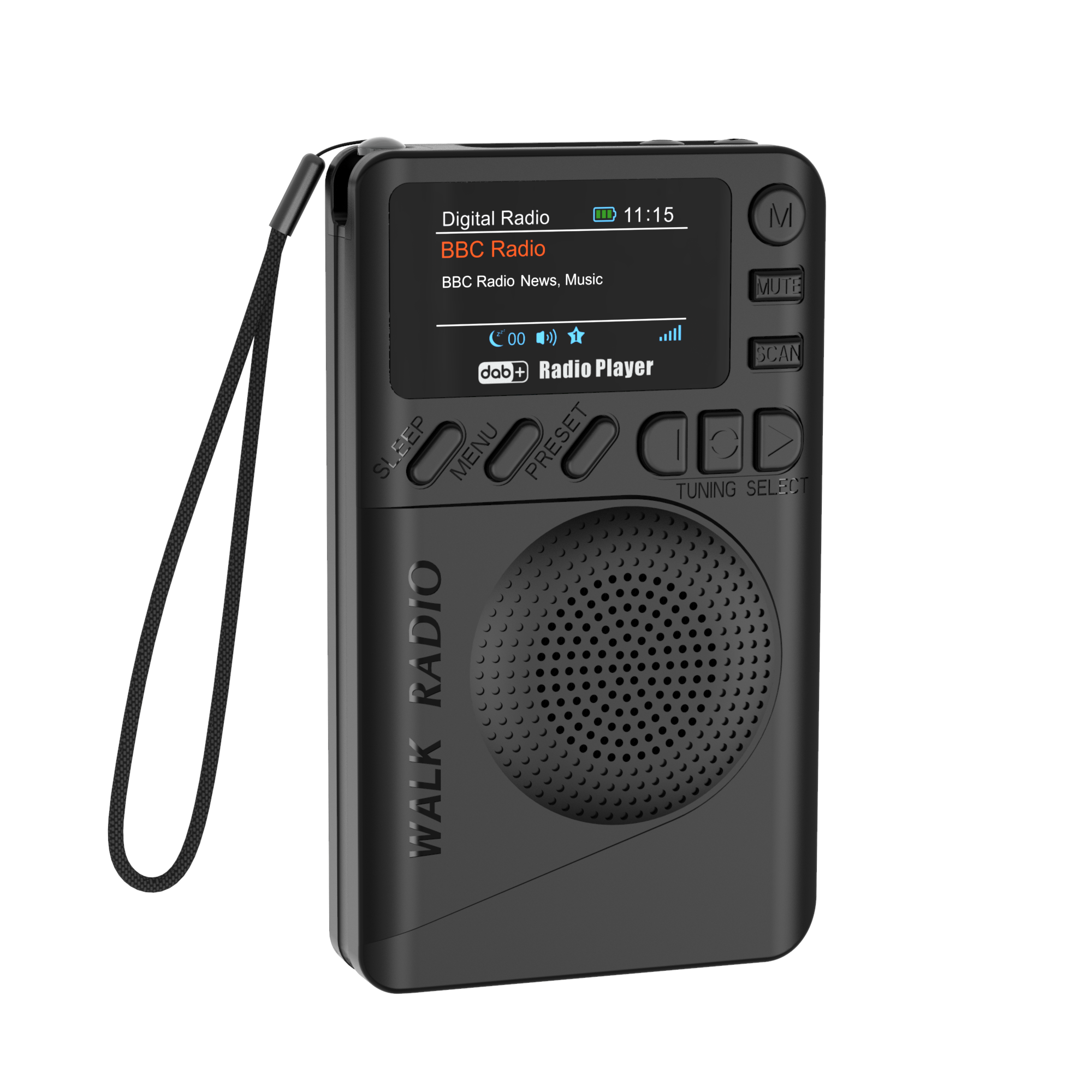 Mini DAB+ Taschenradio mit LED Display und Lautsprecher