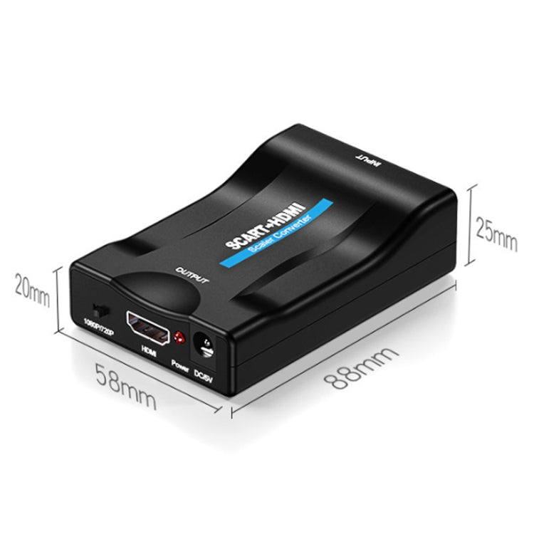 Scart zu HDMI HDTV1080P HD-Konverter (schwarz)