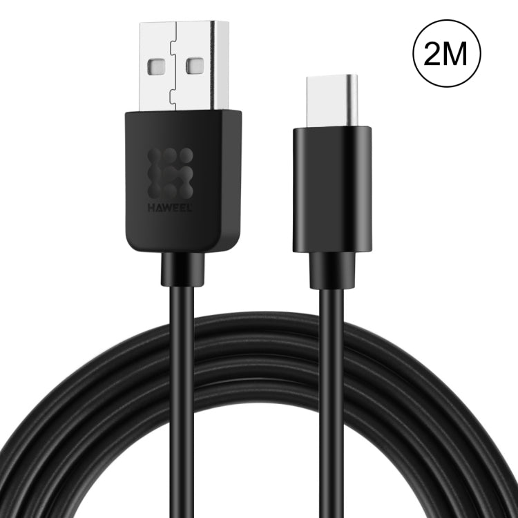 HAWEEL 2m USB-C / Type-C auf USB 2.0 Daten & Lade Funktion Weiss & Schwarz