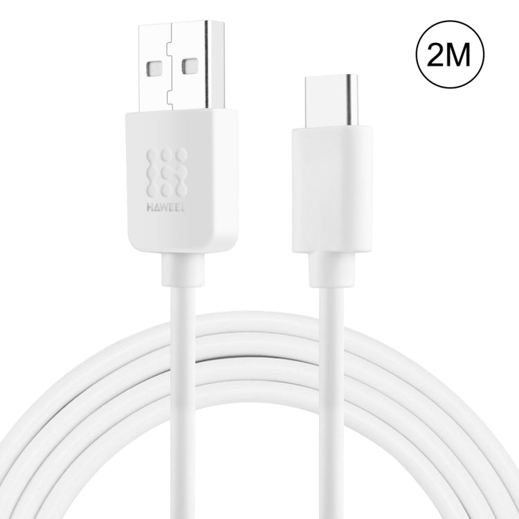 HAWEEL 2m USB-C / Type-C auf USB 2.0 Daten & Lade Funktion Weiss & Schwarz