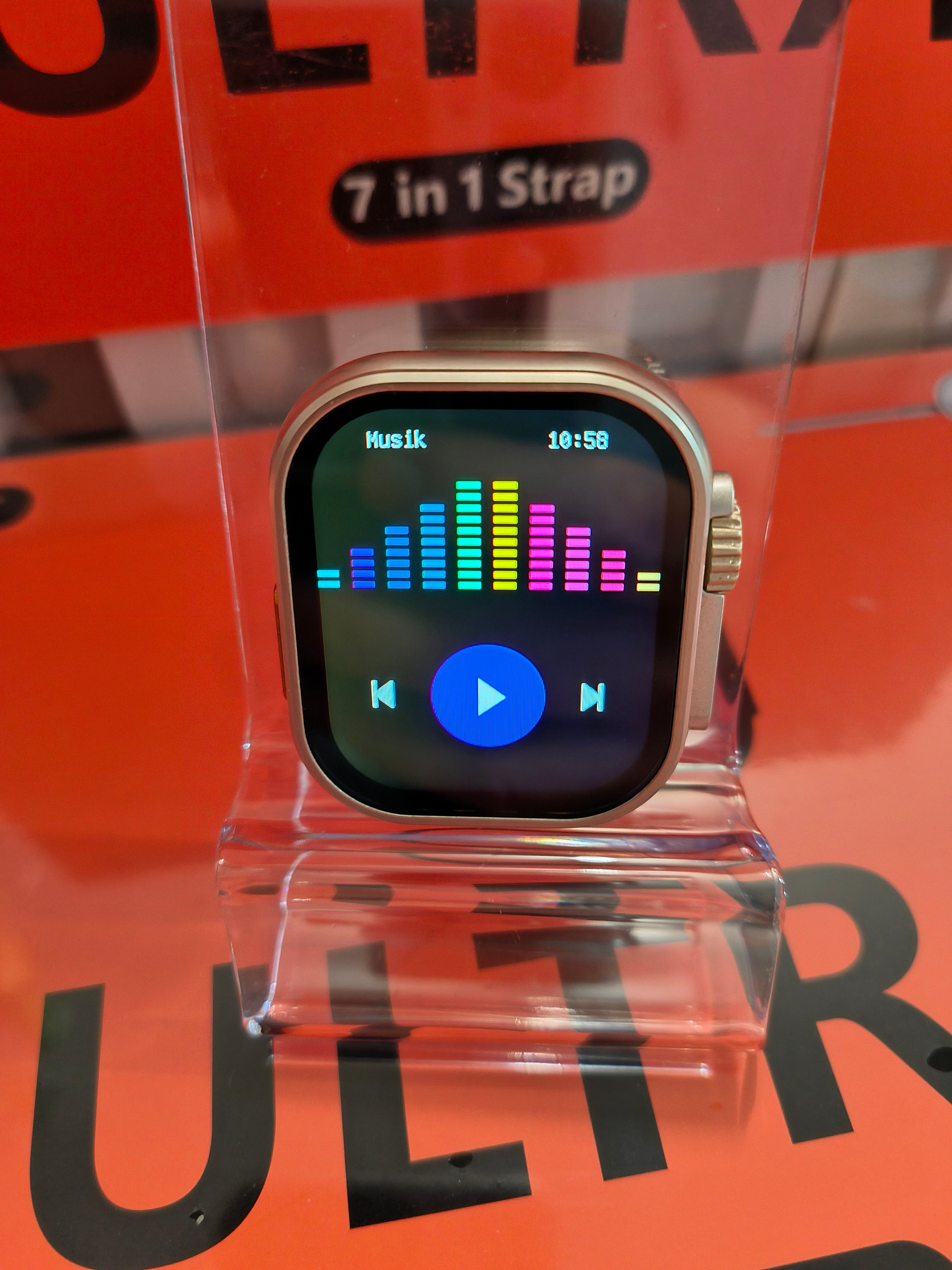 Smartwatch Ultra Geschenk Set 7 In 1 + Uhr & Wireless Ladegerät inkl. Bänder