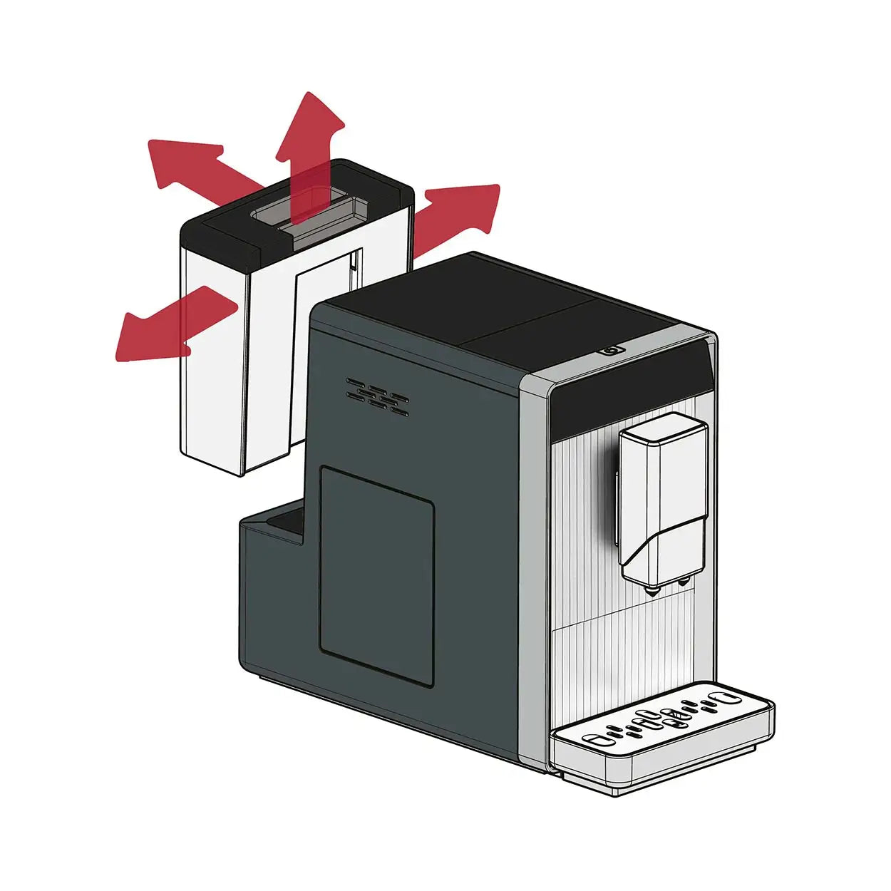 Turmix Finessa Doppio Kaffeevollautomat Anthrazit