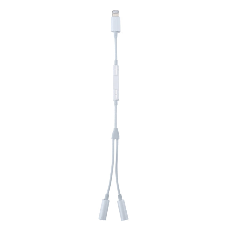 8-Pin-Stecker mit Dual 3,5-mm-Buchse-Kopfhörer-Kabel-Steuerung Audioadapter