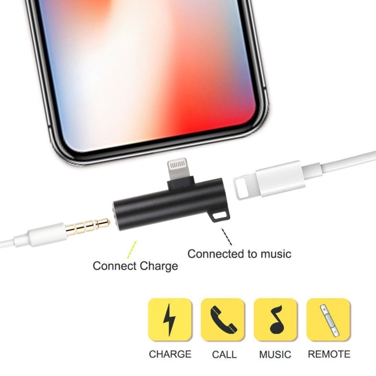 2-in-1 8-polig + 3,5-mm- bis 8-poliger Stecker Ladeaudioadapter für iPhone