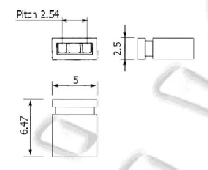 Jumper, kurze Ausführung, geschlossen, RM 2,54 mm, schwarz
