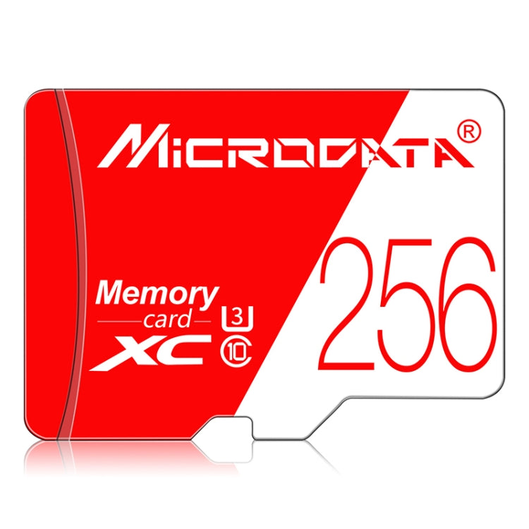MICRODATA 256 GB Hochgeschwindigkeits-U3-TF-Speicherkarte (Micro SD) in Rot und Weiß