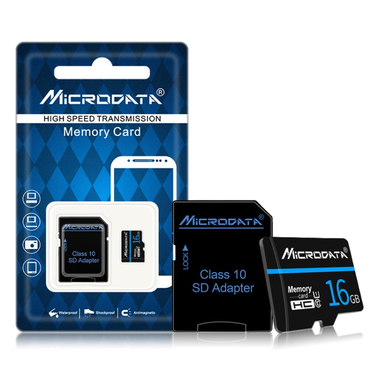 MICRODATA 16 GB U1 Blue Line und Black TF (Micro SD) Speicherkarte