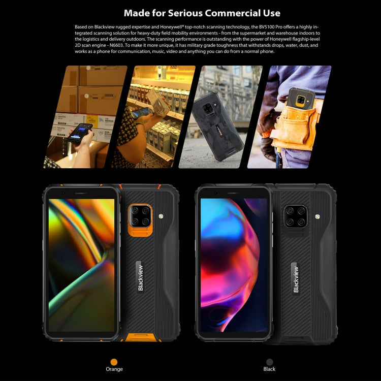 Blackview BV5100 Pro Rugged Phone mit Scannerfunktion, 4GB+128GB