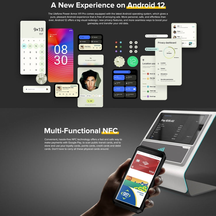Ulefone Power Armor X11 Pro Robustes Telefon, 4 GB + 64 GB