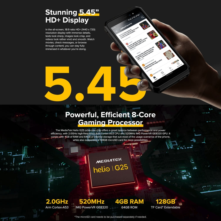 Ulefone Power Armor X11 Pro Robustes Telefon, 4 GB + 64 GB