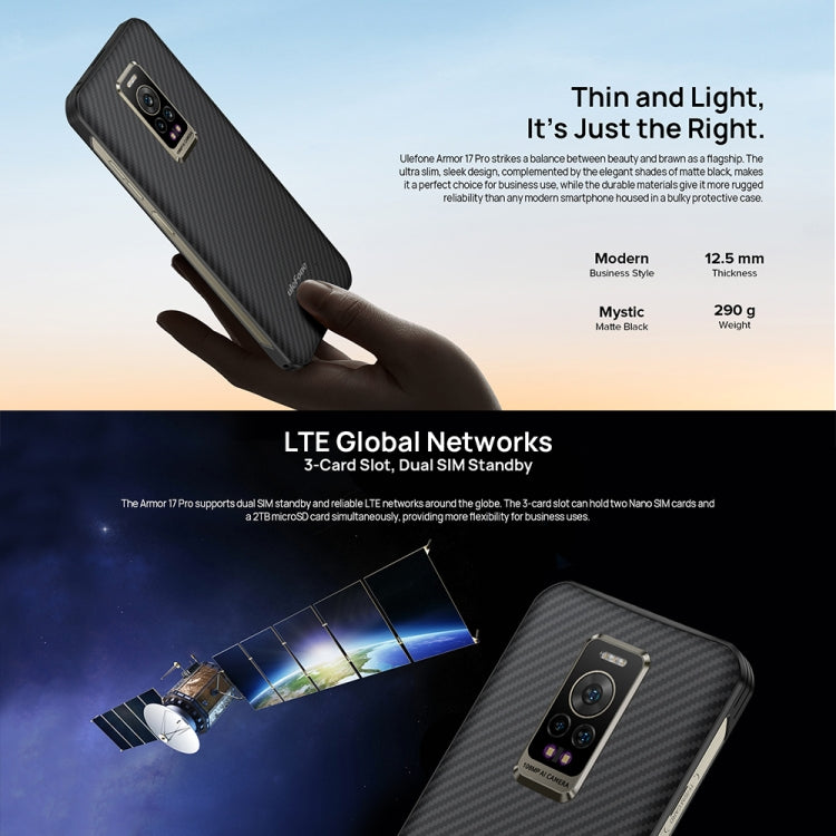 Ulefone Armor 17 Pro mit Nachtsicht, 108 MP Kamera, 8 GB + 256 GB