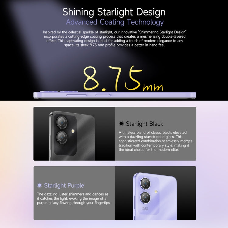 Ulefone Note 21, 4 GB + 128 GB, Face ID und Fingerabdruck, Akku 5000mAh