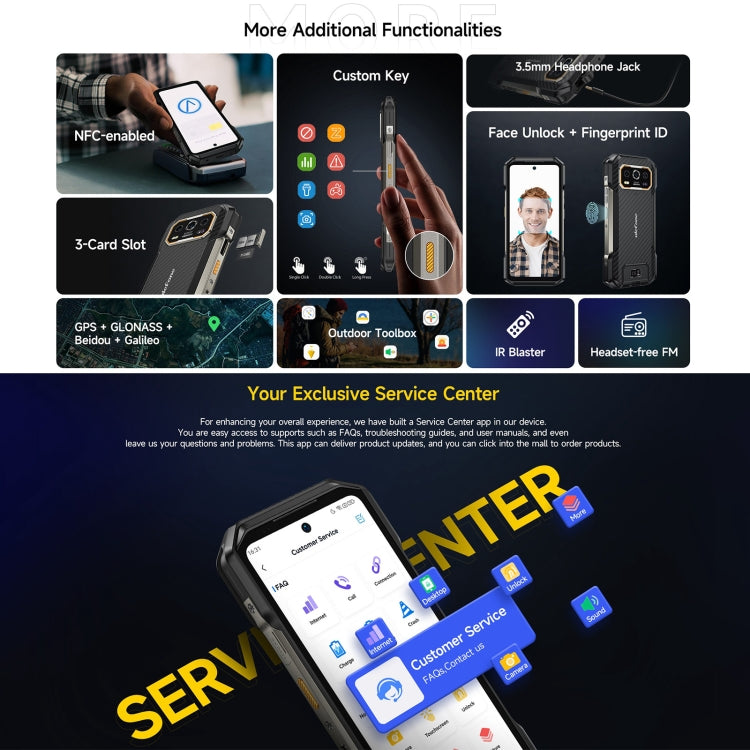 Ulefone Armor 27, 12 GB + 256 GB, Nachtsicht, 10600 mAh