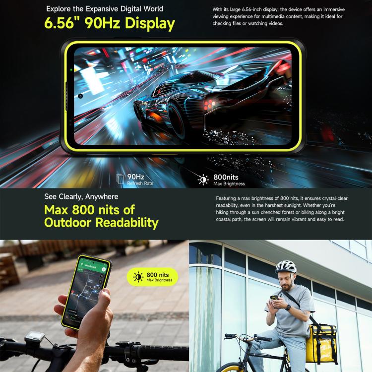 Ulefone Armor X31, 6 GB + 128 GB, Nachtsicht, IP68/IP69K Robustes Telefon, 6,56 Zoll Android 14 MediaTek Helio G91 Octa Core, Netzwerk: 4G, NFC, OTG