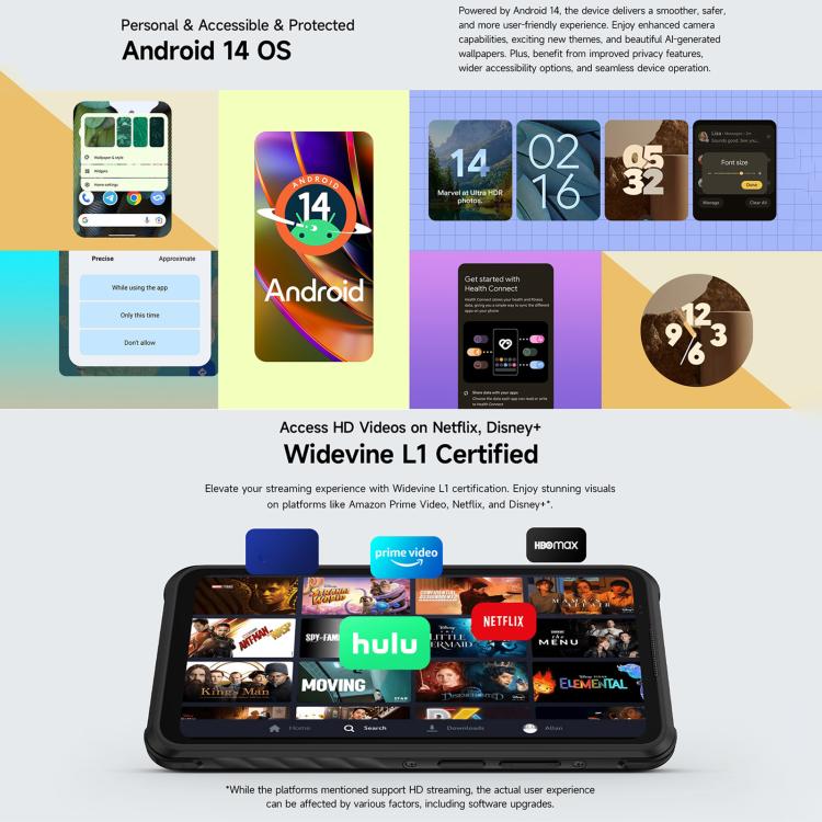 Ulefone Armor X31, 6 GB + 128 GB, Nachtsicht, IP68/IP69K Robustes Telefon, 6,56 Zoll Android 14 MediaTek Helio G91 Octa Core, Netzwerk: 4G, NFC, OTG