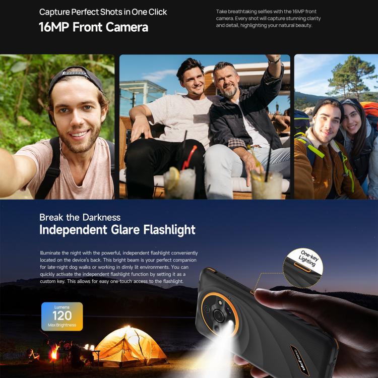 Ulefone Armor X31, 6 GB + 128 GB, Nachtsicht, IP68/IP69K Robustes Telefon, 6,56 Zoll Android 14 MediaTek Helio G91 Octa Core, Netzwerk: 4G, NFC, OTG