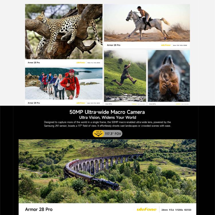 Ulefone Armor 28 Pro Rugged Phone, 16GB+512GB, Night Vision, 10600mAh, Android 15, 5G, NFC