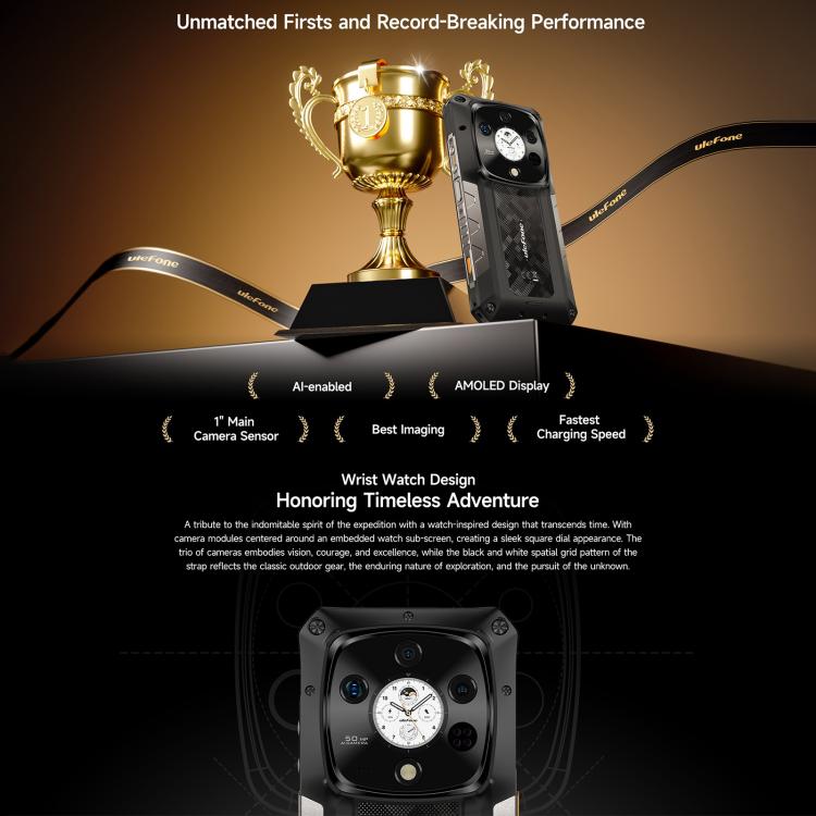 Ulefone Armor 28 Pro Rugged Phone, 16GB+512GB, Night Vision, 10600mAh, Android 15, 5G, NFC