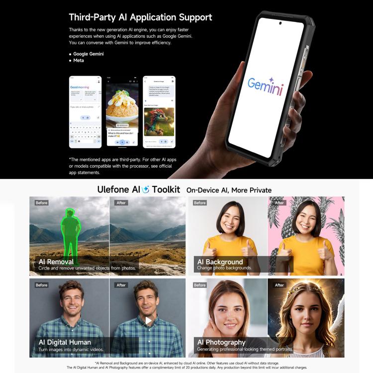 Ulefone Armor 28 Pro Rugged Phone, 16GB+512GB, Night Vision, 10600mAh, Android 15, 5G, NFC