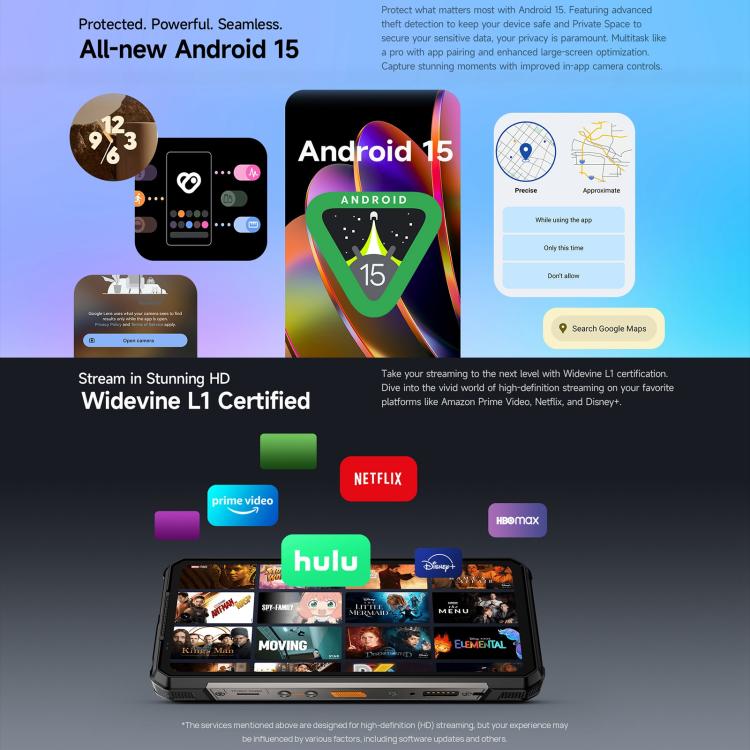 Ulefone Armor 34 Pro, 16GB+512GB, Night Vision, IP68/IP69K 6.95 inch Android 15