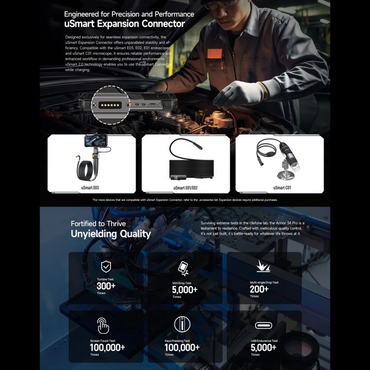 Ulefone Armor 34 Pro, 16GB+512GB, Night Vision, IP68/IP69K 6.95 inch Android 15