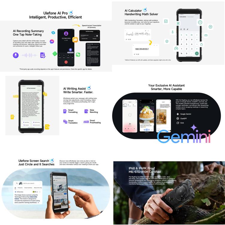 Ulefone RugKing, 8GB+256GB, IP68/IP69K, 5.99 inch Android 15 Unisoc T7255 Octa Core
