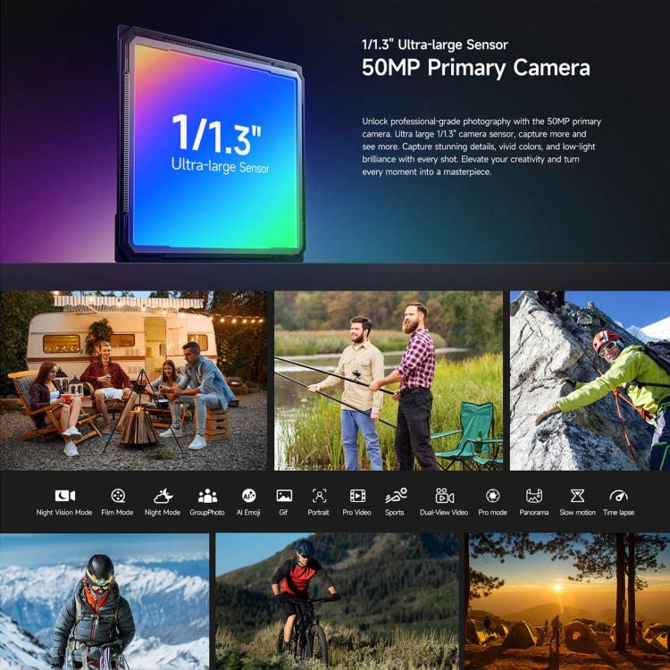 Ulefone Armor 34 Pro+ Projektor, 16 GB + 512 GB, Nachtsicht, robustes Smartphone (IP68/IP69K)