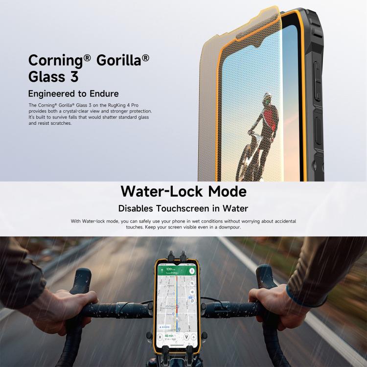 Ulefone RugKing 4 Pro, 8GB+256GB, IP68/IP69K, 6.56" Android 15 Unisoc T7250 Octa Core