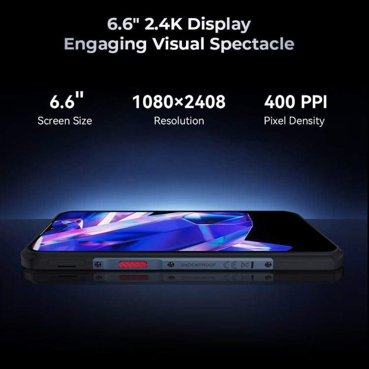 Oukitel WP35 5G Robustes Telefon, 8 GB + 256 GB, IP68/IP69K-Fingerabdruckerkennung, 11000 mAh, 6,6 Zoll MediaTek Dimensity 6100+ Octa Core, NFC, OTG, Netzwerk: 5G
