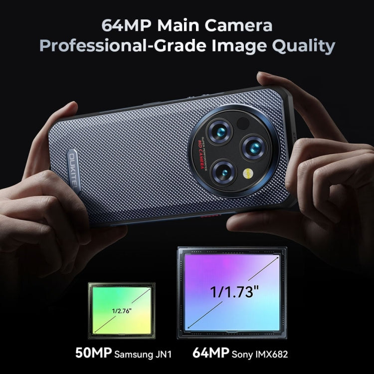 Oukitel WP35 5G Robustes Telefon, 8 GB + 256 GB, IP68/IP69K-Fingerabdruckerkennung, 11000 mAh, 6,6 Zoll MediaTek Dimensity 6100+ Octa Core, NFC, OTG, Netzwerk: 5G